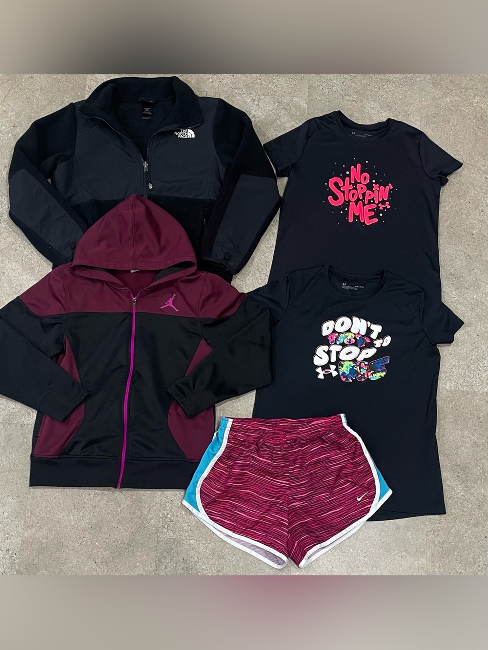 Girls NIKE/NORTH FACE/UNDER ARMOUR Jacket..Shorts..Shirts & Sweatshirt, sz Large